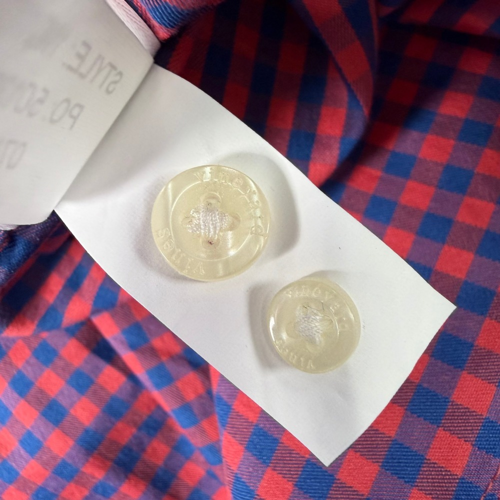 Vineyard Vines Shirt Men XXL Red Gingham OTG On The Go brrr Performance Stretch - Picture 9 of 12